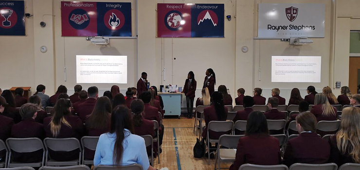 Image of Year 9 students delivered Black History Month assembly